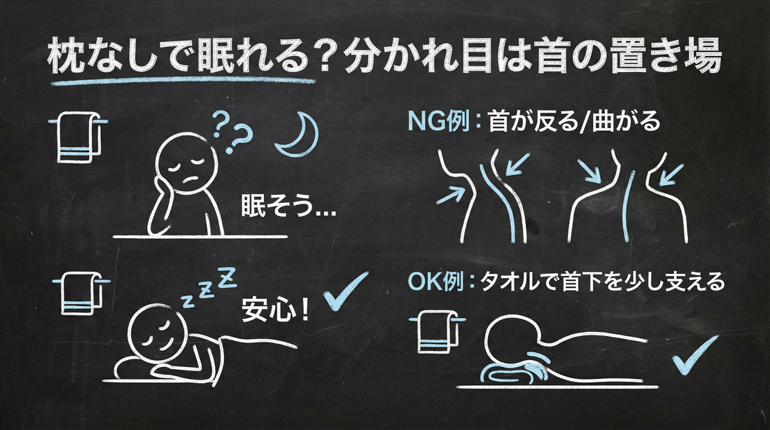 枕なしの方が眠れる？首がラクな人・つらい人の分かれ目