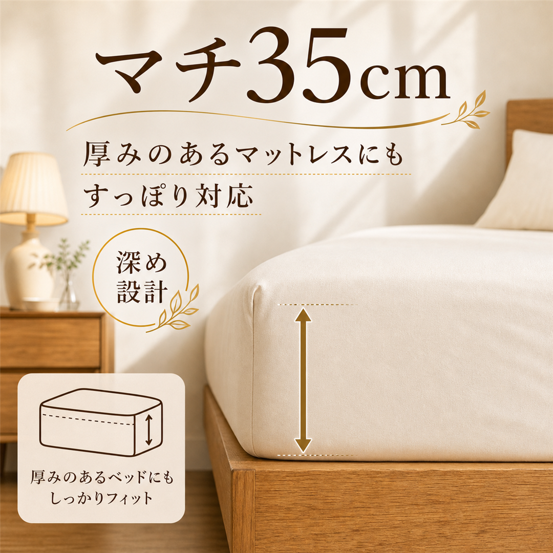 【Super-cottn】日本製コットン100%ボックスシーツ