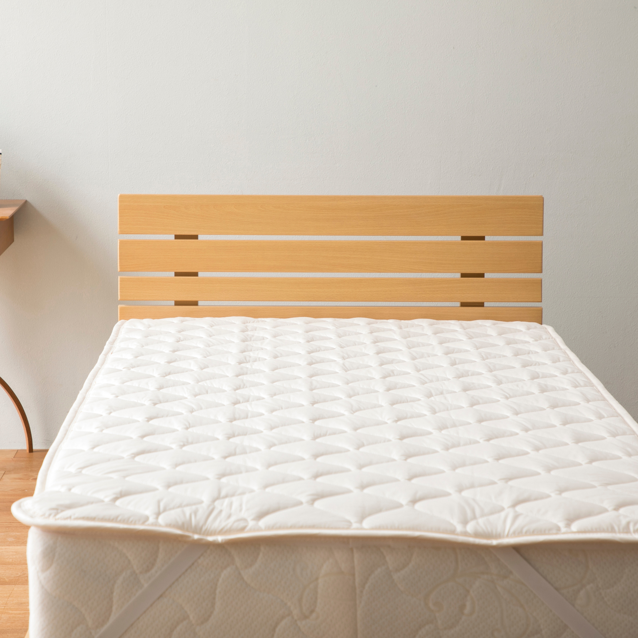 【12月24日発送予定】フランスウール100％ ベッドパッド 洗濯ネット付き 日本製【送料無料】